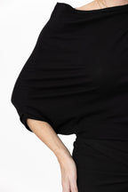 Black Tencel Drape Top