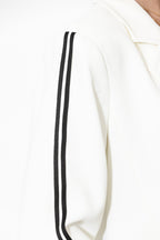 Ivory Euro Stripe Boyfriend Blazer