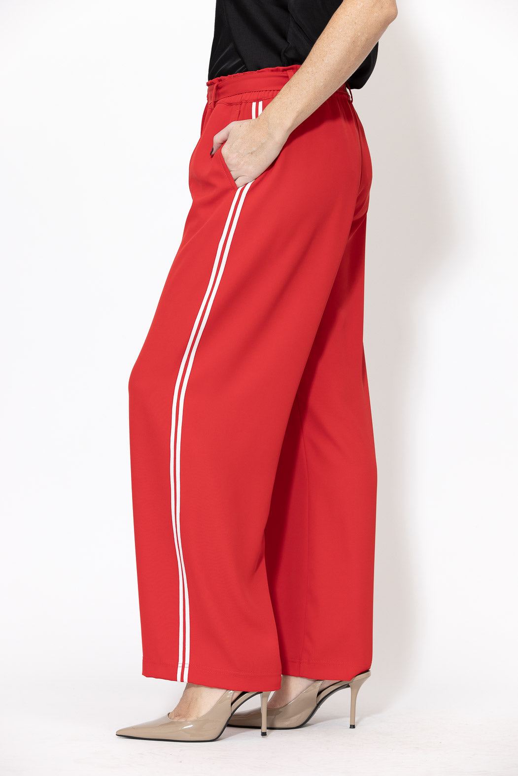 Red Euro Pintuck Sport Pant