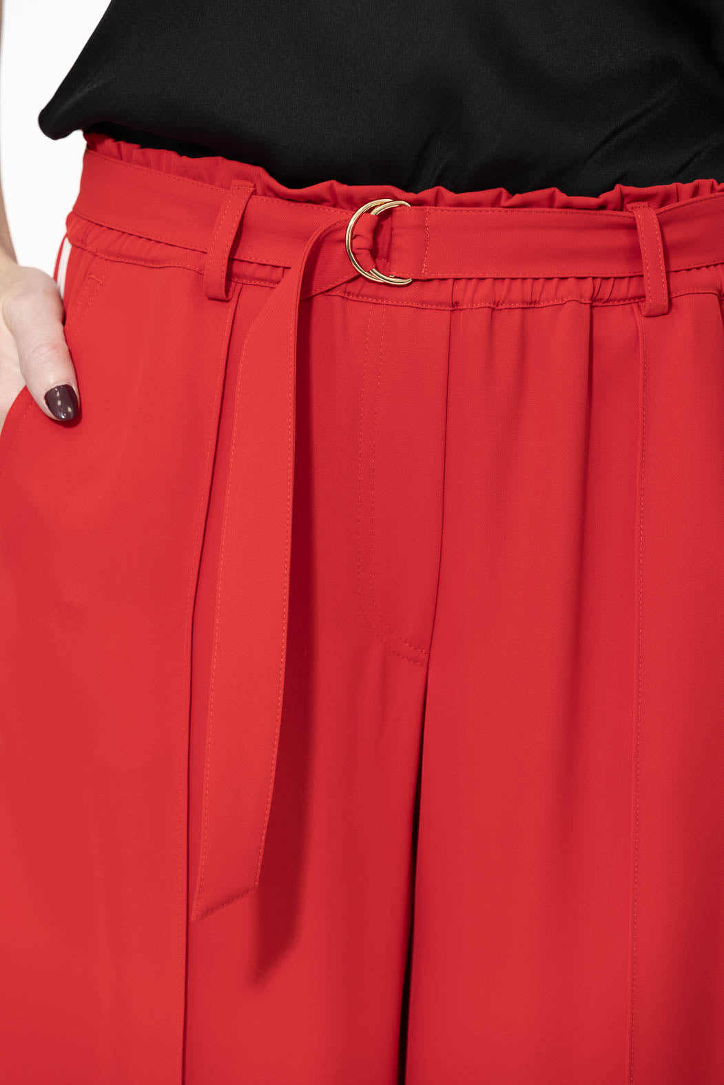Red Euro Pintuck Sport Pant