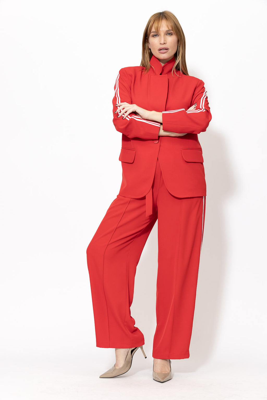 Red Euro Pintuck Sport Pant