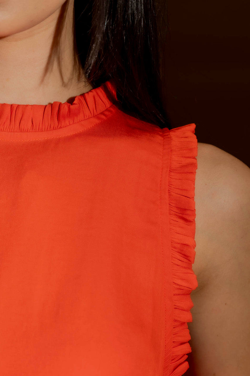 Orange Ruffle Cami