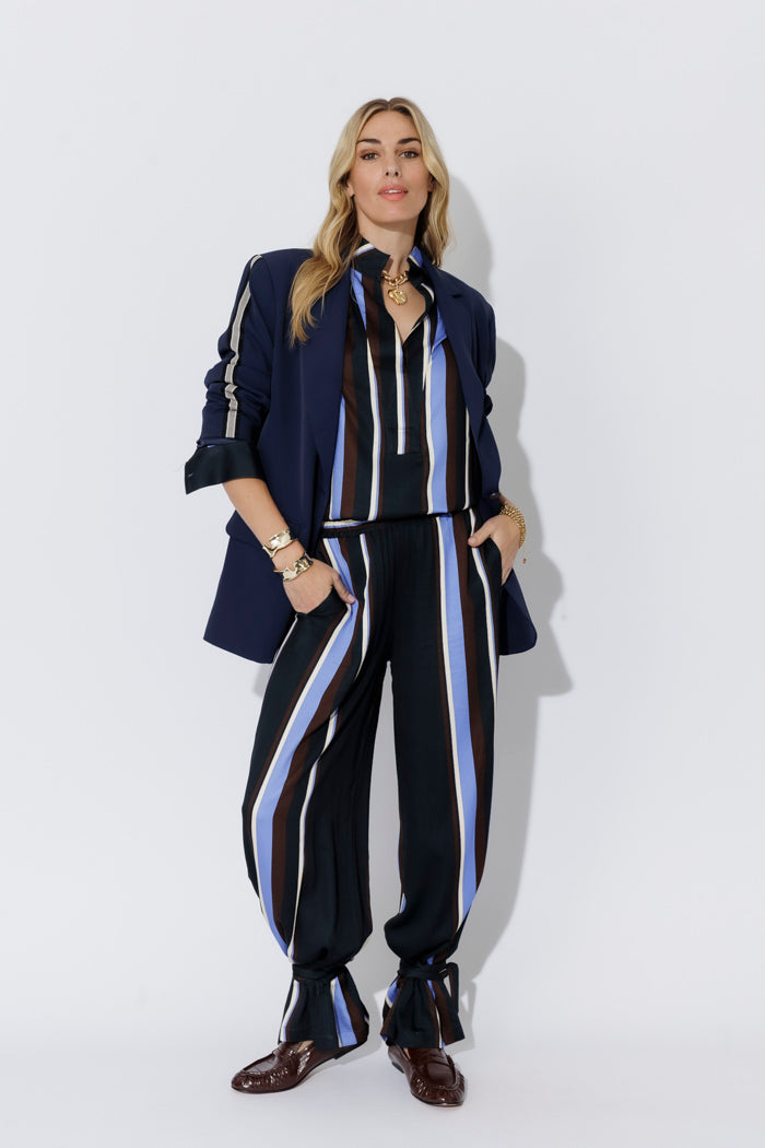 Stripe Longline Blogger Shirt