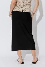 Black Drape Front Skirt