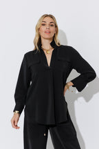 Black Luxury Cargo Blogger Shirt