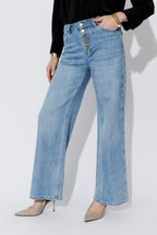 Light Denim Button Front Jean