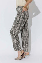 Snake Denim Barrel Jean