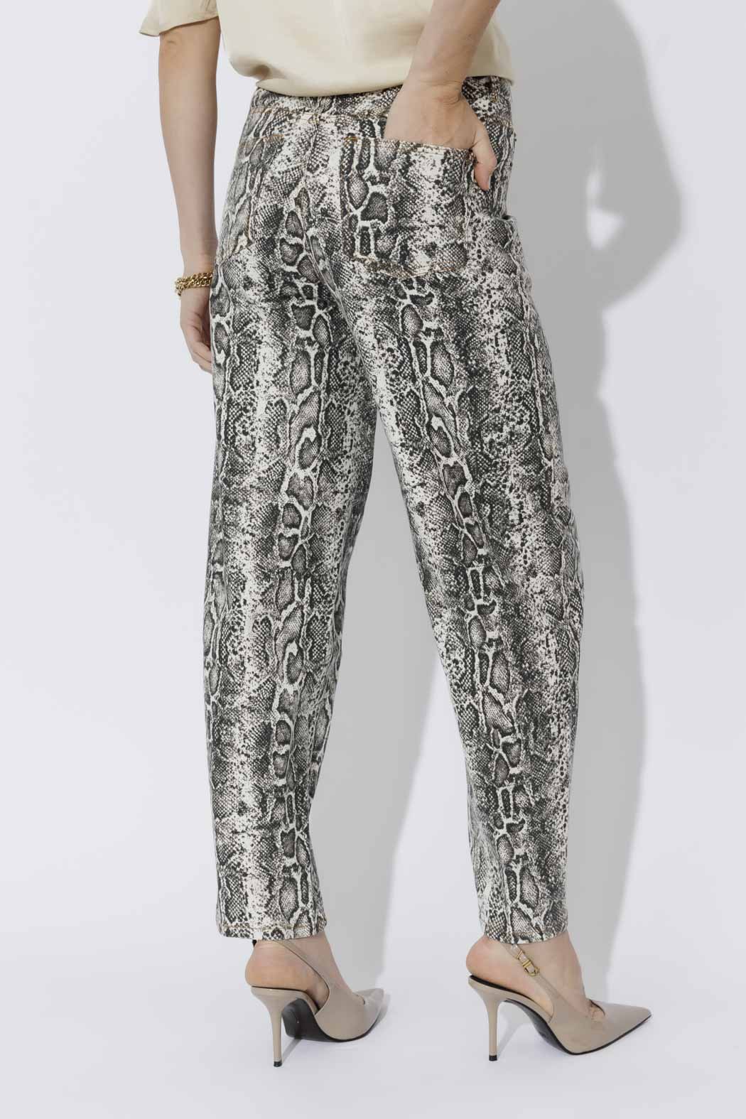 Snake Denim Barrel Jean