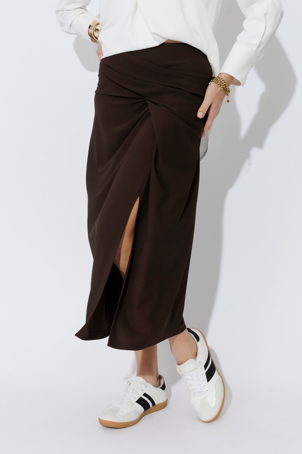 Chocolate Drape Skirt