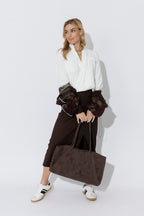 Dark Brown Director Tote Bag