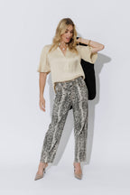 Snake Denim Barrel Jean