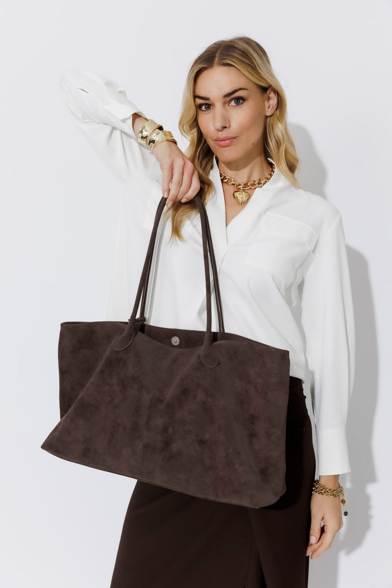 Dark Brown Director Tote Bag