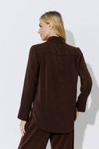 Chocolate Luxury Longline Blogger Shirt