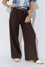 Chocolate Lyocell/Linen Sport Pant
