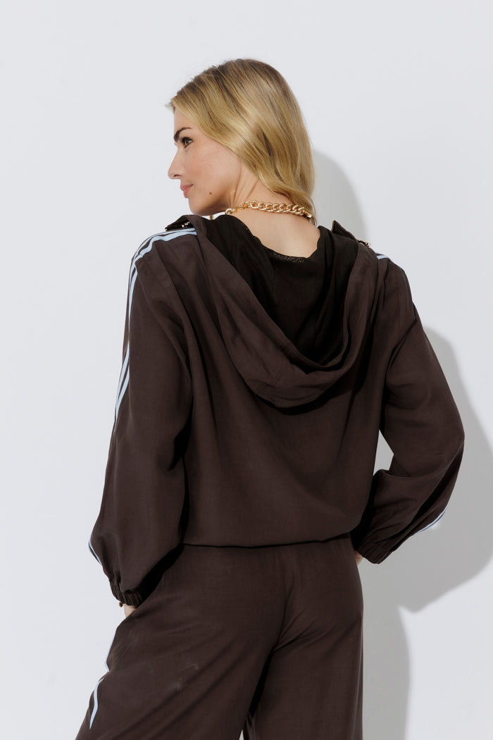 Chocolate Lyocell/Linen Sport Jacket