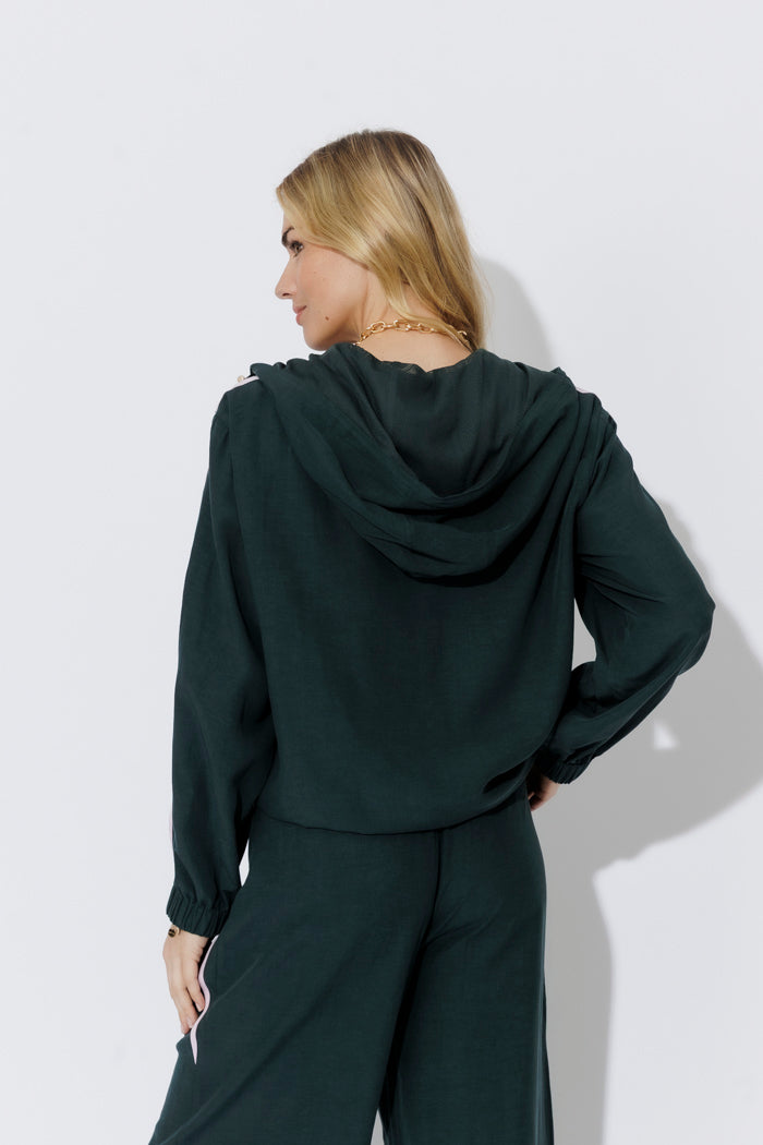 Teal Lyocell/Linen Sport Jacket