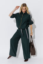 Teal Lyocell/Linen Sport Pant