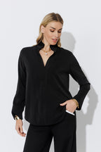 Black Luxury Longline Blogger Shirt