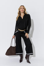 Black Luxury Longline Blogger Shirt