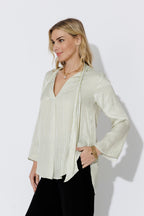 Stripe Tie Collar Blogger Shirt