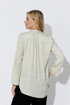 Stripe Tie Collar Blogger Shirt