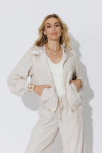 Beige Leisure Sport Jacket