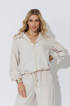 Beige Leisure Sport Jacket