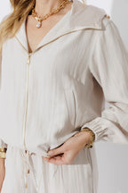 Beige Leisure Sport Jacket