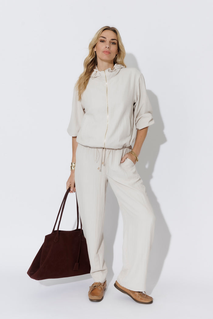 Beige Leisure Sport Jacket