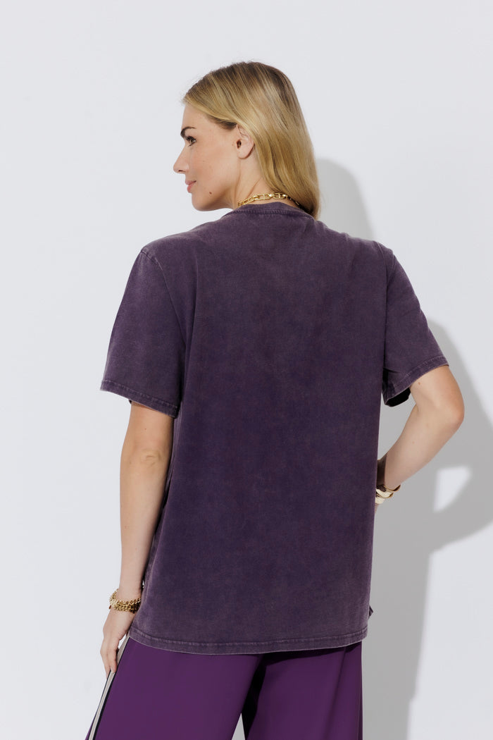 Purple Washed Cotton Angel T-Shirt