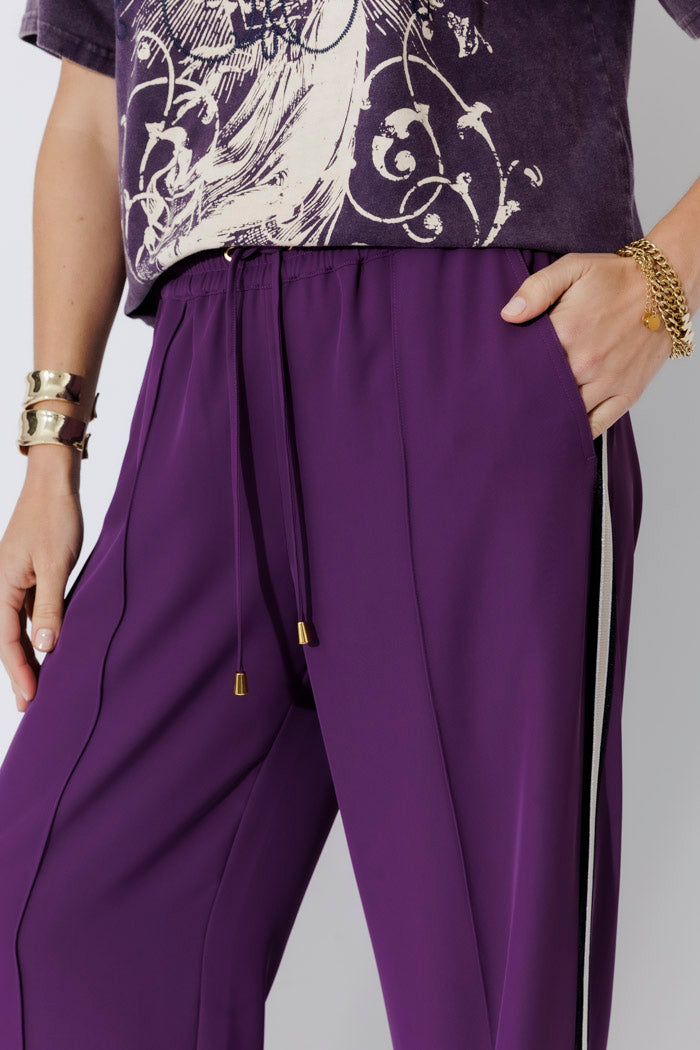 Purple Euro Pintuck Sport Pant