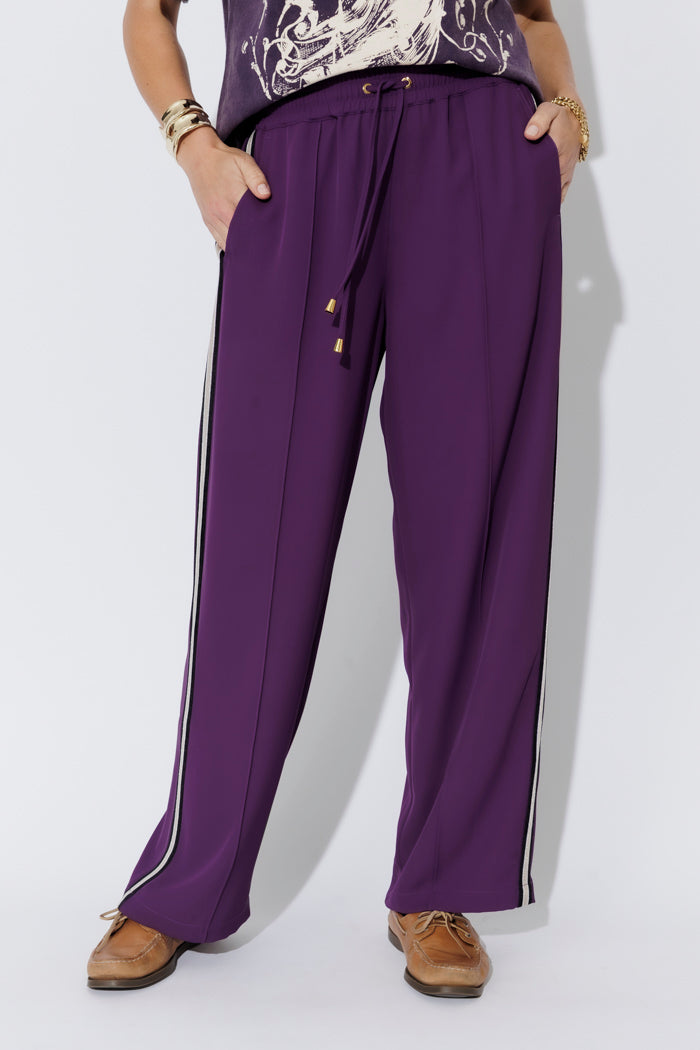 Purple Euro Pintuck Sport Pant