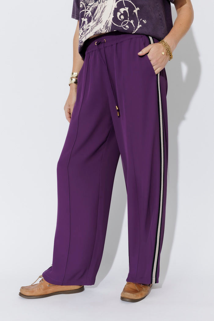Purple Euro Pintuck Sport Pant