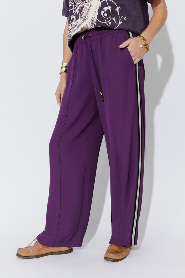 Purple Euro Pintuck Sport Pant