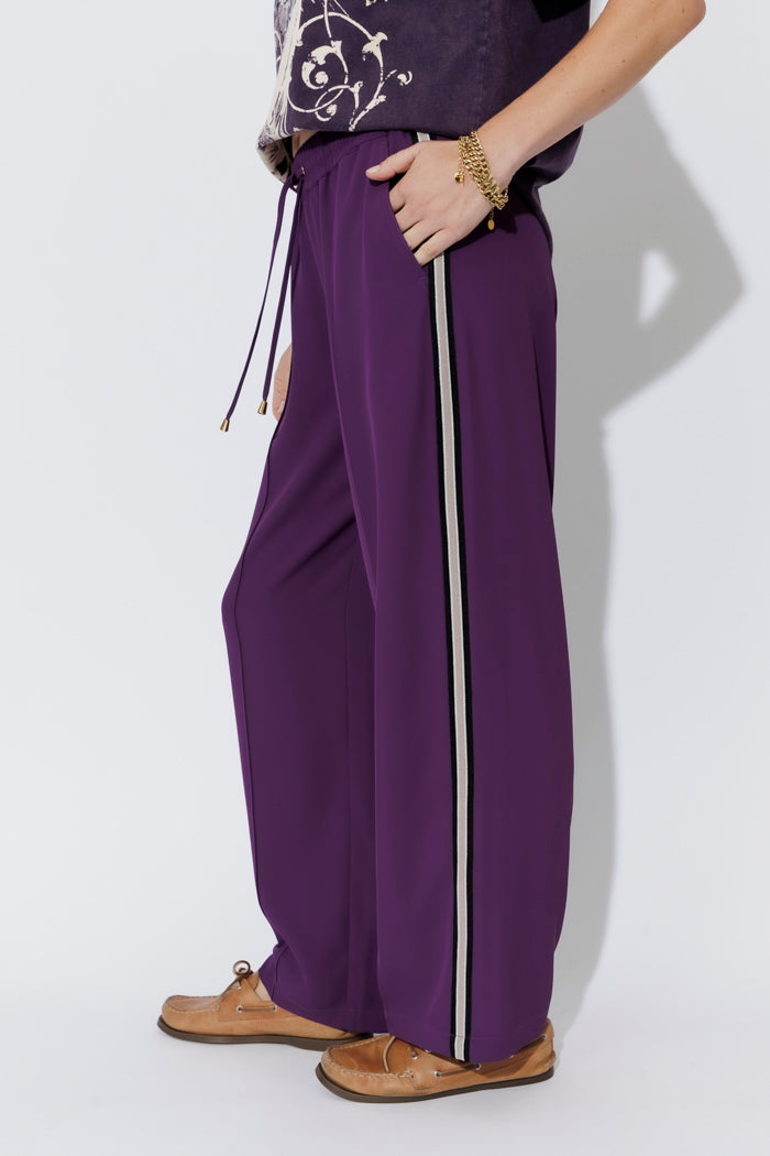 Purple Euro Pintuck Sport Pant