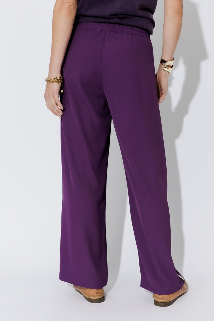 Purple Euro Pintuck Sport Pant