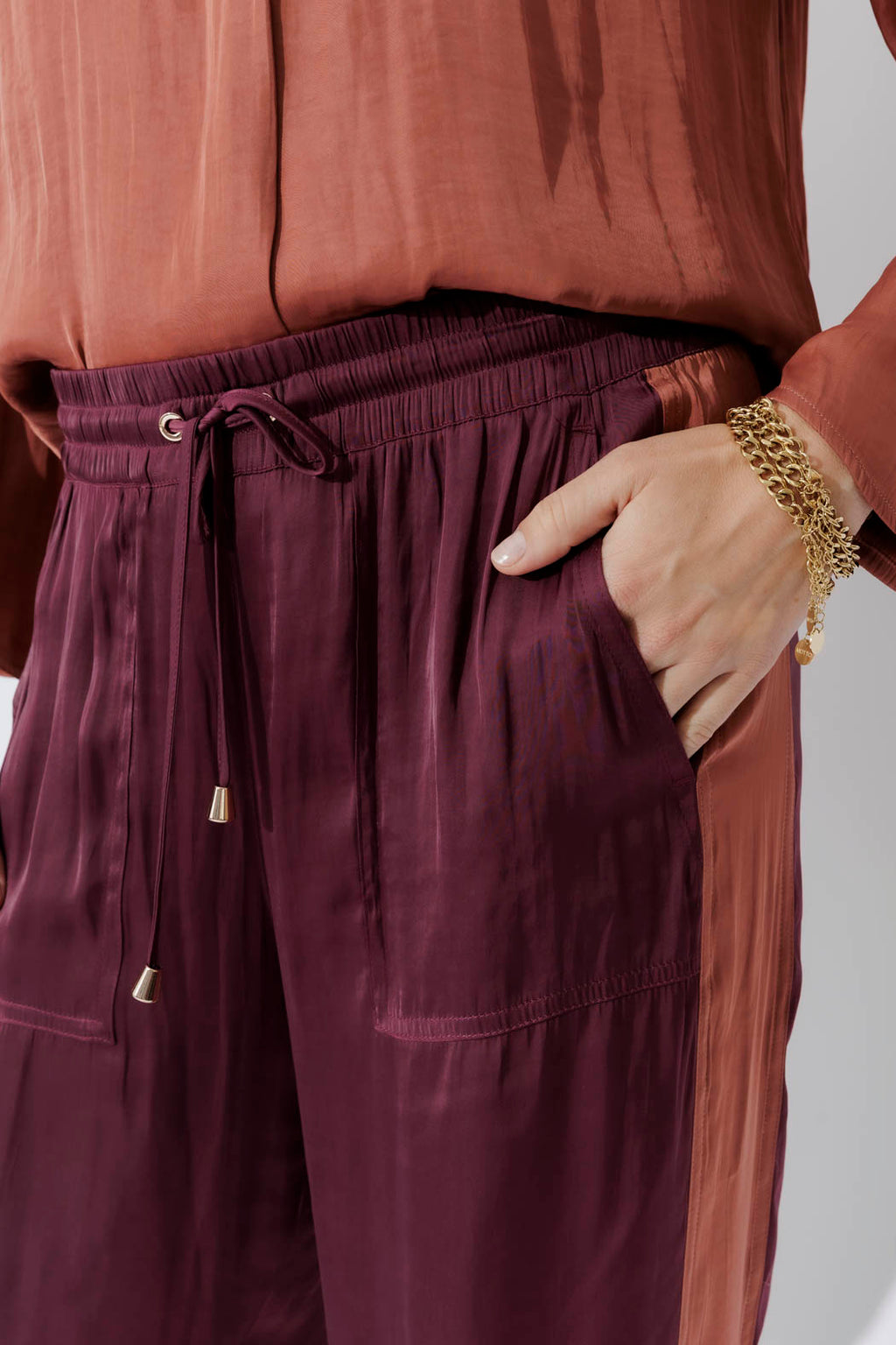 Cherry Glow Panel Pant