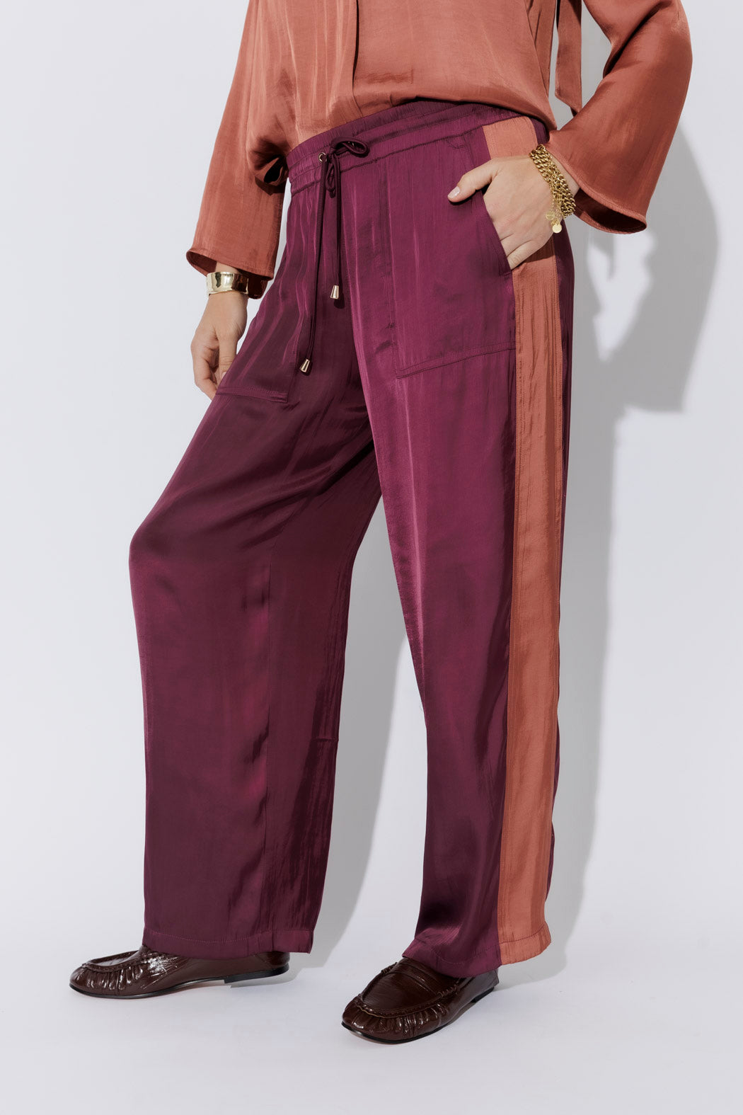 Cherry Glow Panel Pant