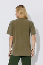 Khaki Washed Cotton Angel T-shirt