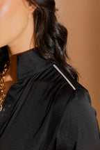 Black Piped Blogger Shirt