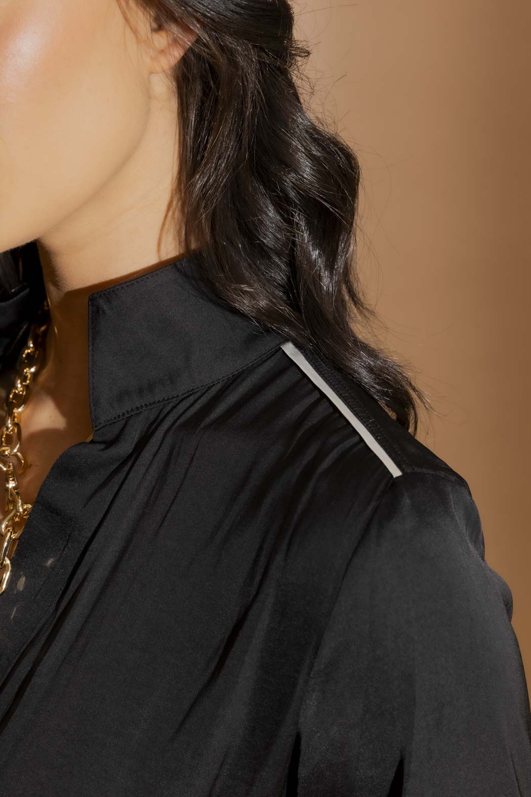 Black Piped Blogger Shirt