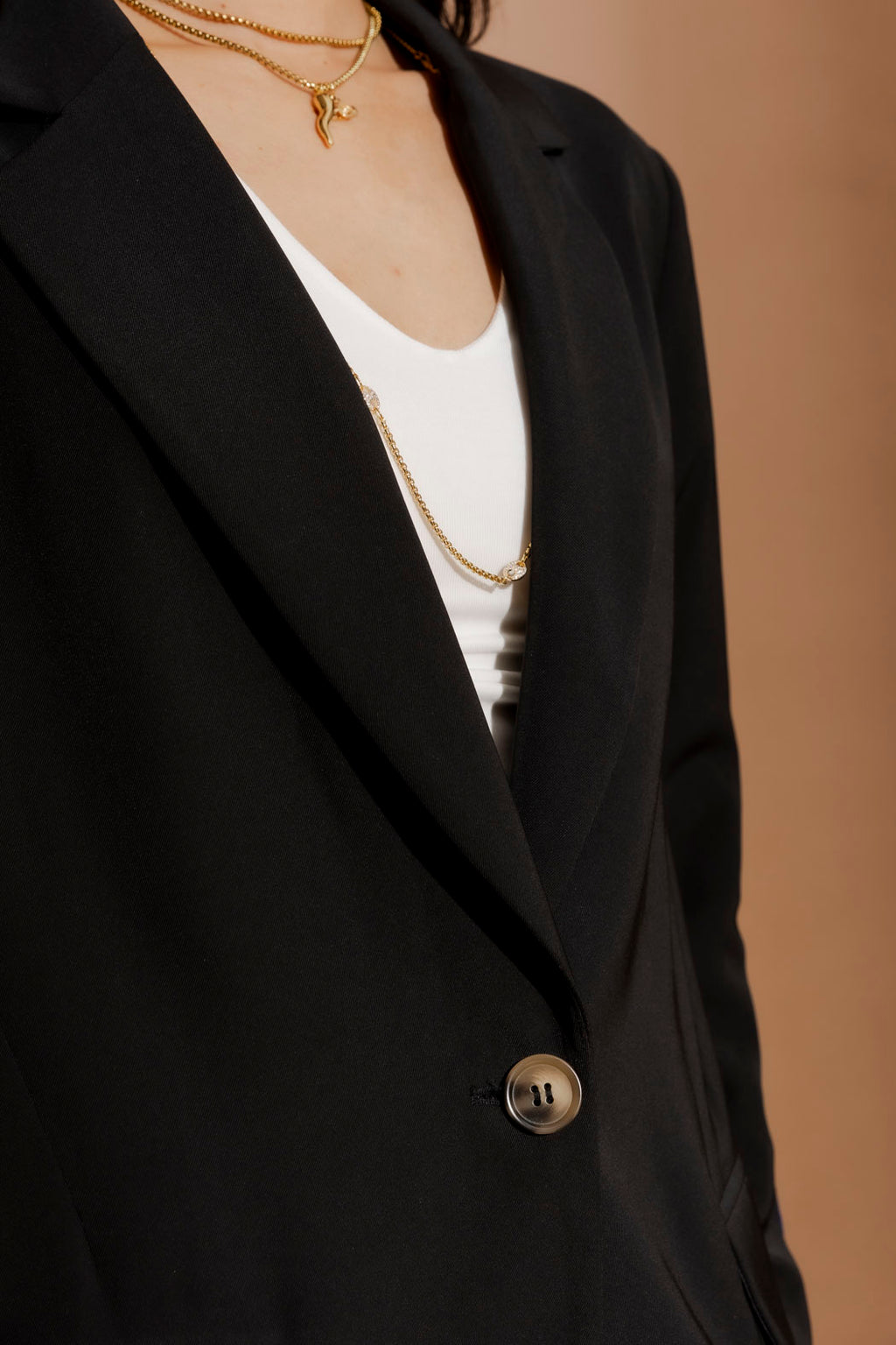 Black Stripe Boyfriend Blazer