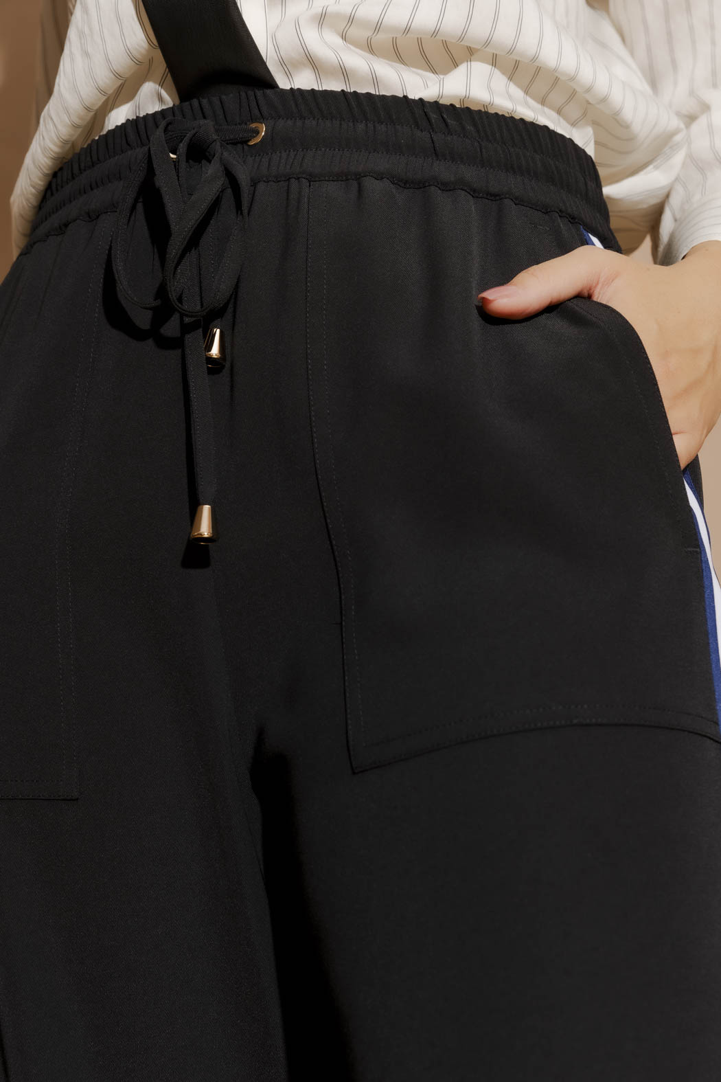 Black Side Stripe Culotte