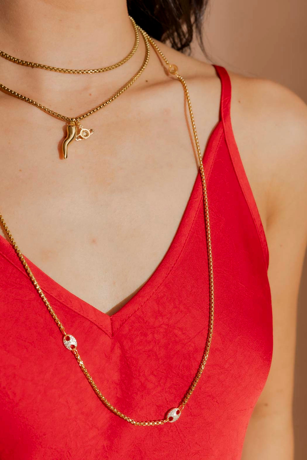 Red Embossed Bias Dress