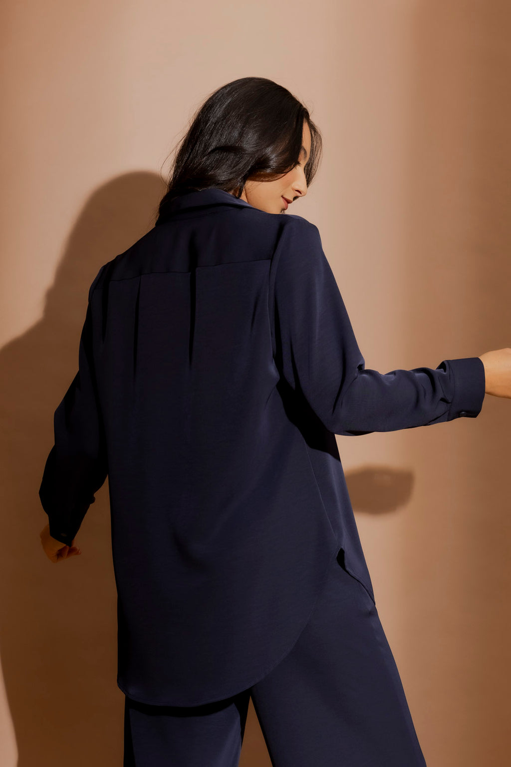 Navy Bustier Shirt