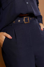 Navy Wide Leg Pant