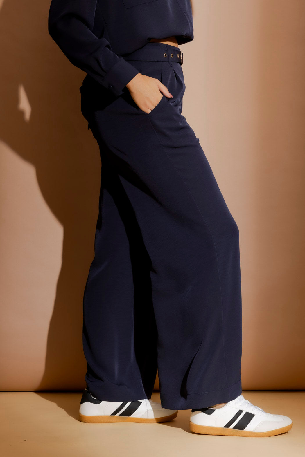 Navy Wide Leg Pant