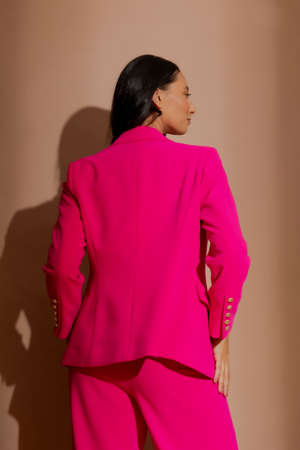 Hot Pink Euro Sisca Blazer Hot Pink