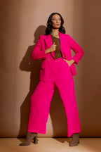 Hot Pink Euro Sisca Blazer Hot Pink