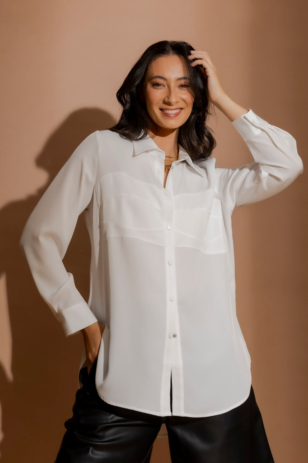 White Bustier Shirt